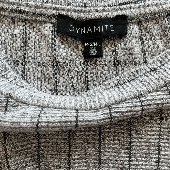 Gray oversized Dynamite crop  top - Picture 5 of 6